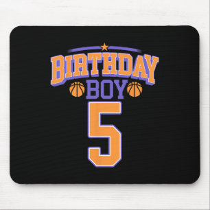 Mousepad 5 Birthday Boy Bysketbyll Com Mais De 5 Anos