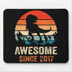 Mousepad 5 Birthday Dinosaur 5 Anos Crianças Incríveis