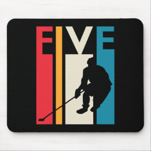 Mousepad 5 Birthday Gift Cinco Vintage Hockey Aniversário 5