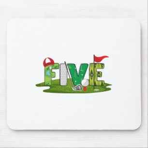 Mousepad 5 Birthday Golf Theme 5 Anos Crianças Velhas Parte