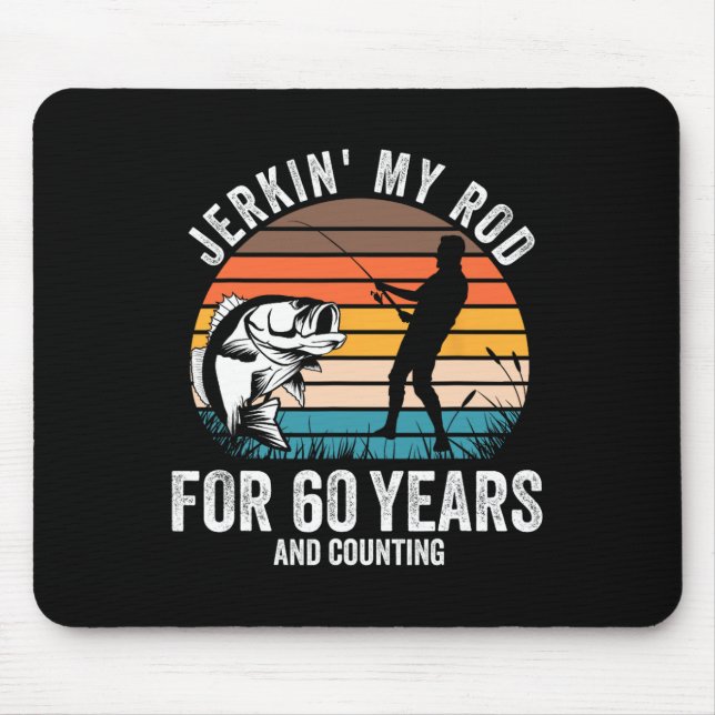 Mousepad 60.º Presente De Aniversário Para Os Pescadores (Frente)