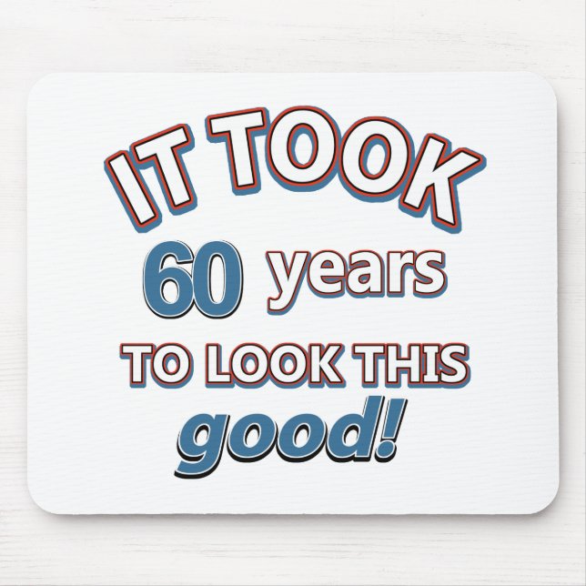 Mousepad 60th design do aniversário do ano (Frente)