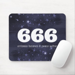 Mousepad 666 Angel Number Estrelas Mais alto autoalinhament