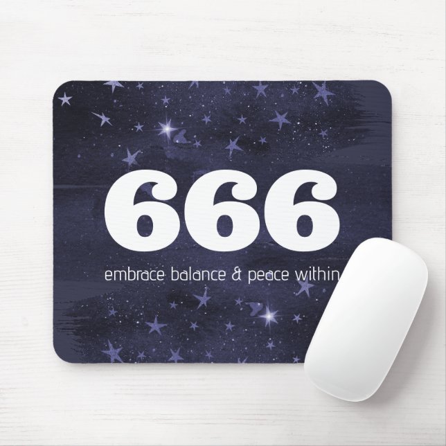 Mousepad 666 Angel Number Estrelas Mais alto autoalinhament (Com mouse)