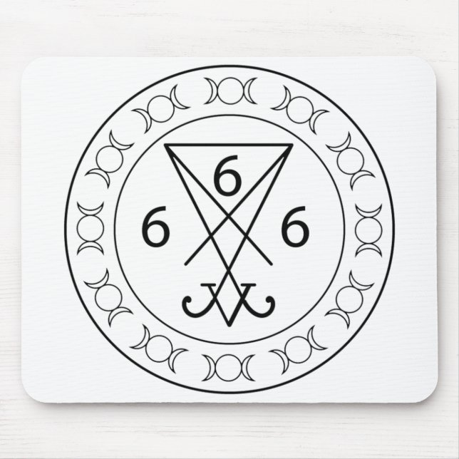 Mousepad 666 Lúcifer preto (Frente)