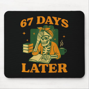Mousepad 67º Dia De Aula Professor Esqueleto Engraçado 6 7