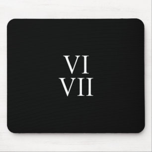 Mousepad 67 Algarismos Romanos Vi Vii Divertido Seis Sete M
