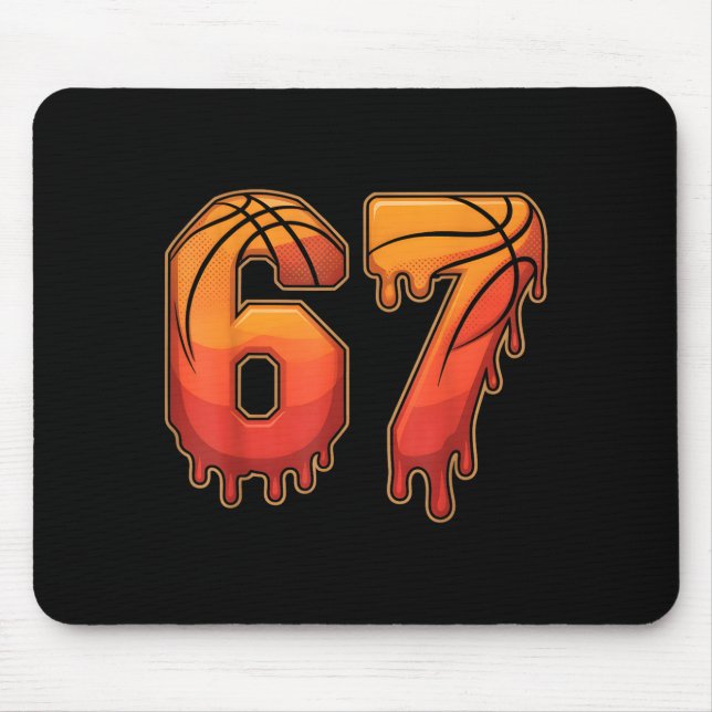 Mousepad 67 Basketball Gen Alpha Slang Kids Drip Six Seven  (Frente)