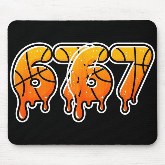 Mousepad 67 Basketball Halftone Meme Gen Alpha Slang Drip S (Frente)