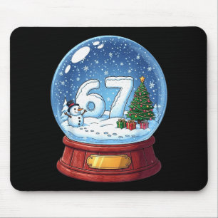 Mousepad 67 Bola de Neve de Natal Engraçada Seis Sete Meme