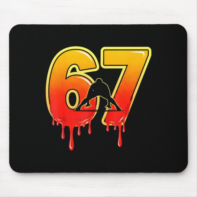 Mousepad 67 Brainrot Juventude Wrestling Drip - Crianças En (Frente)