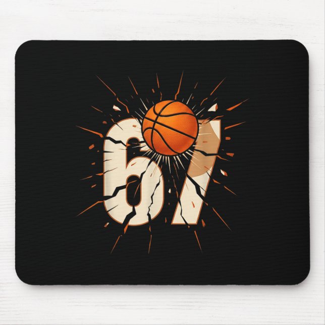 Mousepad 67 Brainrot Youth Basketball Drip - Funny Kids 67  (Frente)