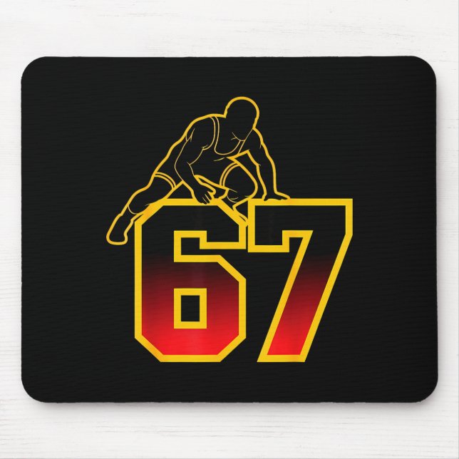Mousepad 67 Brainrot Youth Wrestling Drip - Funny Kids 67  (Frente)