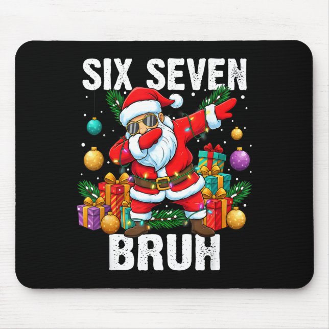 Mousepad 67 Bruh Christmas Cool Dabbing Santa Six Seven Mem (Frente)