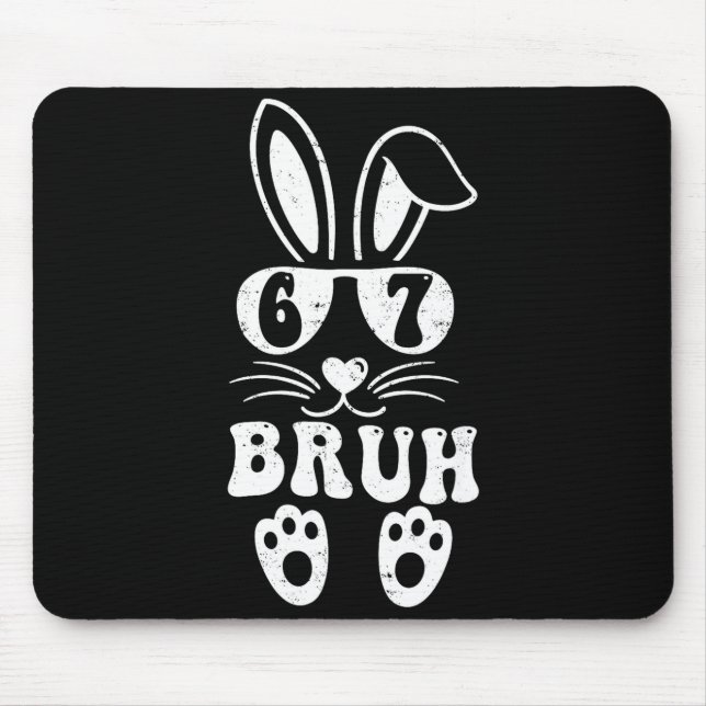 Mousepad 67 Camisas engraçadas do Coelho do Meme Six Seven  (Frente)