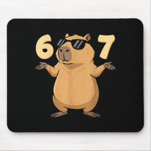 Mousepad 67 Capivara Meme 6 7 Estético Para Crianças Jovens
