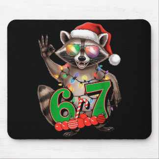 Mousepad 67 Christmas Funny Raccoon Festive 6-7 Meme Boys G