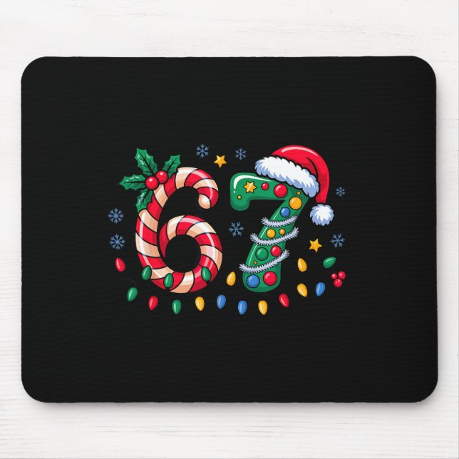 Mousepad 67 Christmas Meme Six Seven Xmas Funny Boys Girls  (Frente)