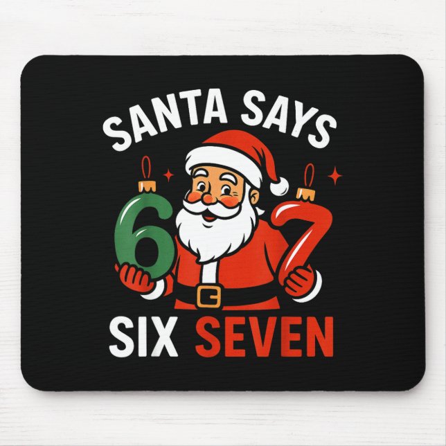 Mousepad 67 Christmas Santa Six Seven 6 7 Meme Boy Girls Ki (Frente)