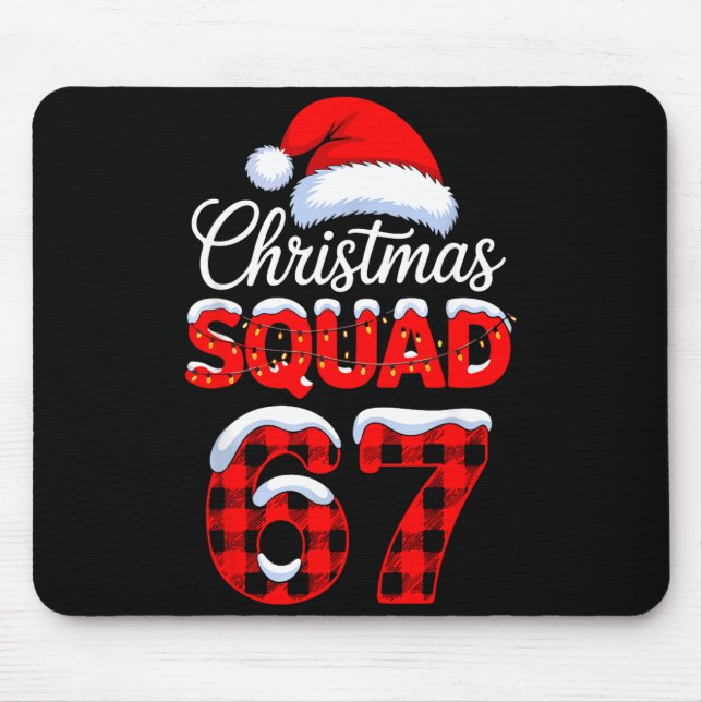 Mousepad 67 Christmas Squad Meme Saying 6 7 Santa Claus  (Frente)