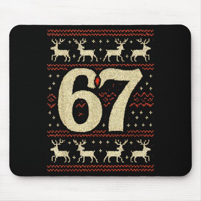 Mousepad 67 Christmas Sweater Ugly 6 7 Meme Six Seven Mason (Frente)