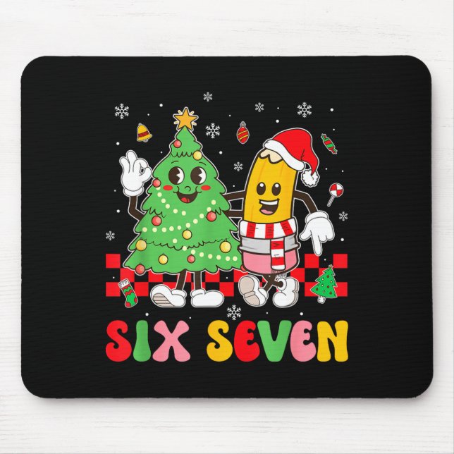 Mousepad 67 Christmas Tree Pencil School Teacher Xmas Holid (Frente)