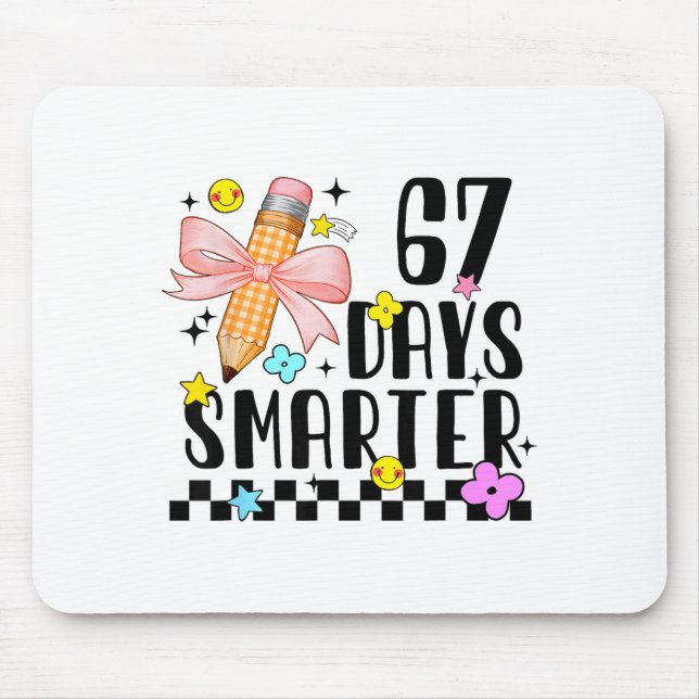 Mousepad 67 Days Of School Funny 67 Days Smarter Student Te (Frente)
