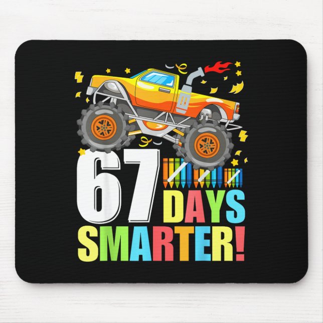 Mousepad 67 Days Of School Smarter Funny Six Seven Monster  (Frente)