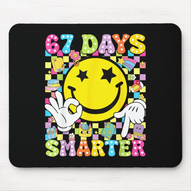 Mousepad 67 Days Smarter Funny Six Seven 67 Meme Teacher St (Frente)