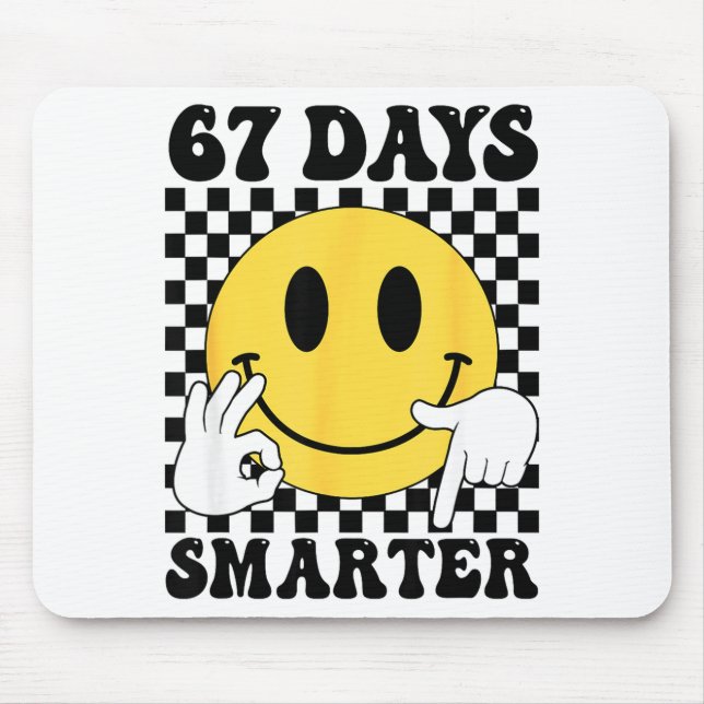 Mousepad 67 Days Smarter Funny Six Seven 6 7 Gen Alpha Slan (Frente)