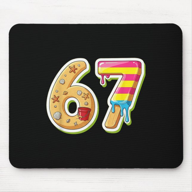 Mousepad 67 Design de Areia de Sorvete de Praia de Verão  (Frente)