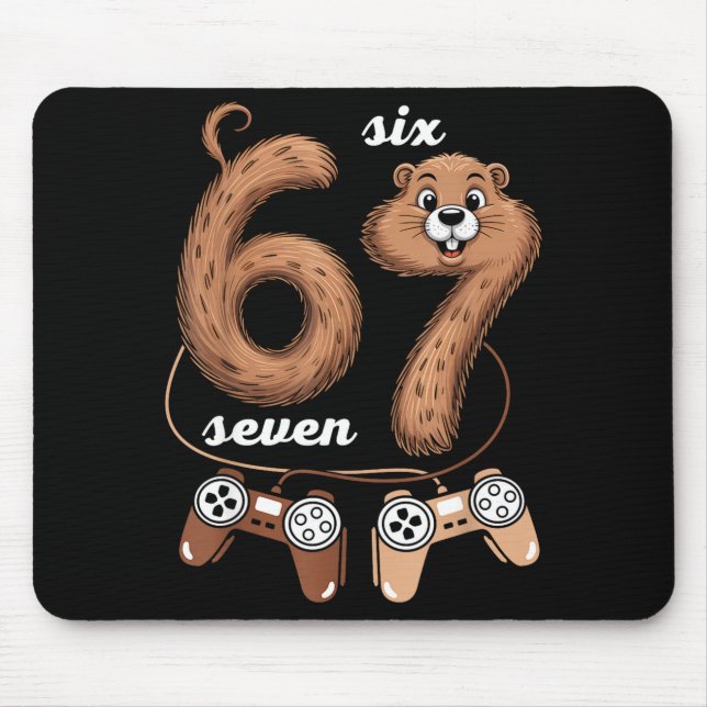 Mousepad 67 Dia da Marmota Seis Sete Meme Meninos Jogos Inf (Frente)