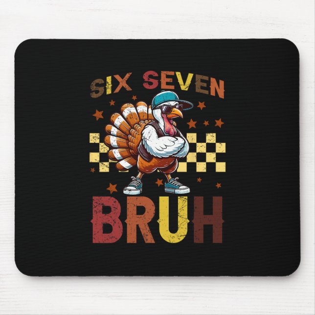 Mousepad 67 Dia de Ação de Graças Engraçado Seis Sete Meme  (Frente)