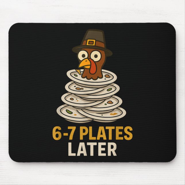Mousepad 67 Dia de Ação de Graças Funny Turkey 6-7 Meme Sei (Frente)