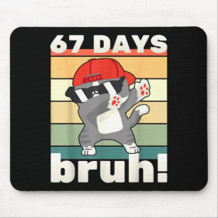 Mousepad 67 Dias De Escola Bruh Meme Divertido Crianças Men