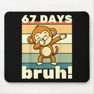 Mousepad 67 Dias De Escola Bruh Meme Engraçado Meninos Cria