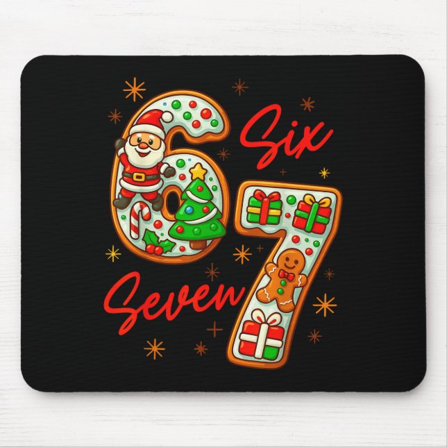 Mousepad 67 Dito Meme de Natal 6 7 Fantasia de Meme Natal  (Frente)