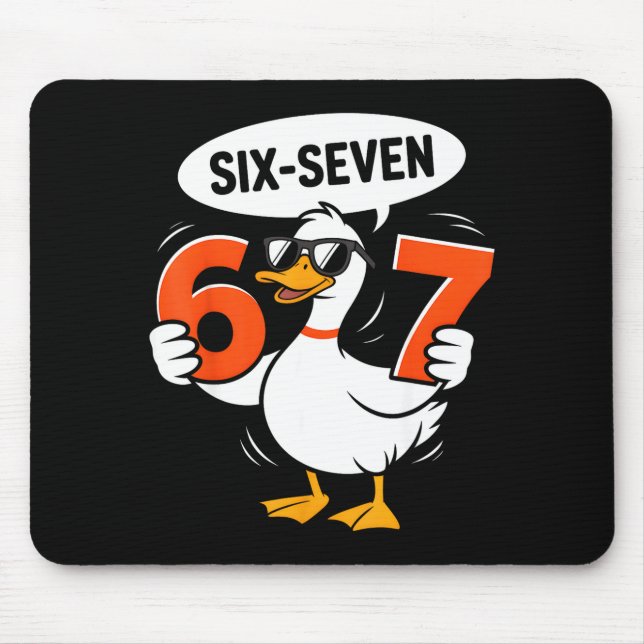 Mousepad 67 Duck Meme Funny Six Seven Gen Alpha Slang Cool  (Frente)