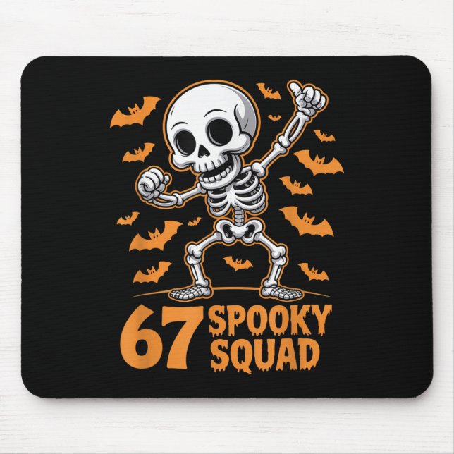 Mousepad 67 Esquadrão Assustador Esqueleto de Halloween 6 7 (Frente)