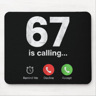 Mousepad 67 Está Ligando Funny Gen Z Slang Meme Tela do Tel