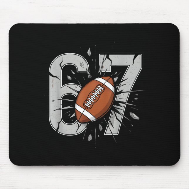 Mousepad 67 Football Six Seven 6 7 Meme Playful Fball Fans  (Frente)