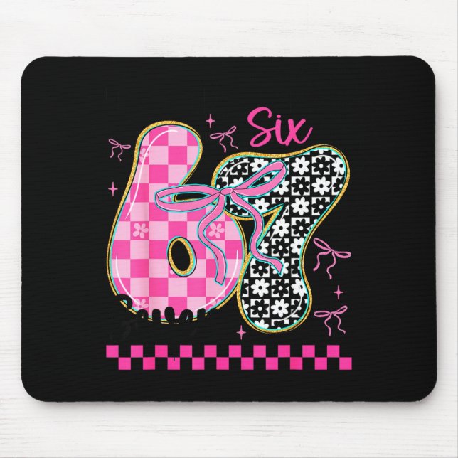 Mousepad 67 Funny Meme Filled With Hearts Six Seven Valenti (Frente)