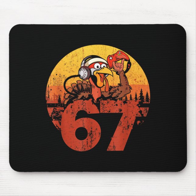 Mousepad 67 Funny Turkey Thanksgiving Gym Fitness Workout S (Frente)