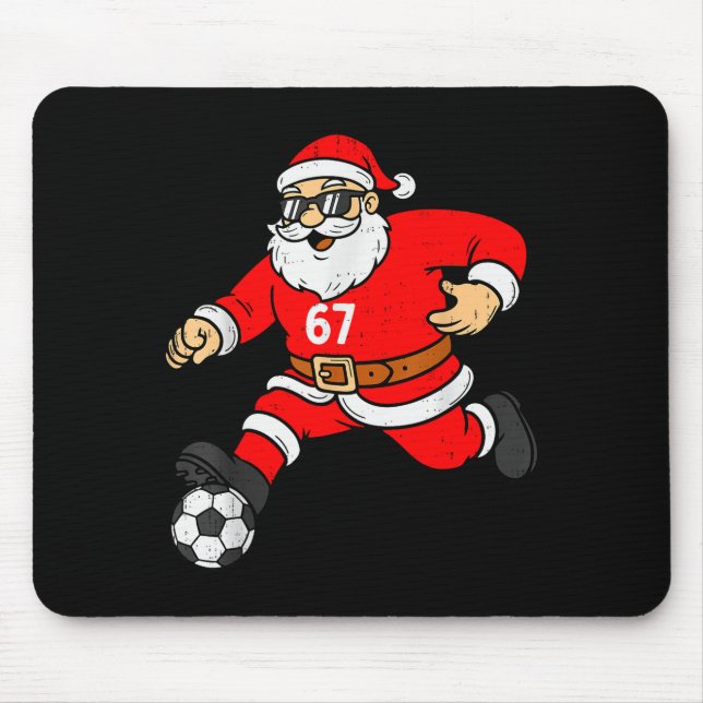 Mousepad 67 Futebol Papai Noel Seis Sete Meme Natal Esporte (Frente)