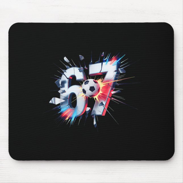 Mousepad 67 Futebol Seis Sete 6 7 Meme  (Frente)