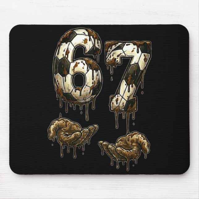 Mousepad 67 Futebol Seis Sete Futebol 6 7 Crianças Meninos  (Frente)