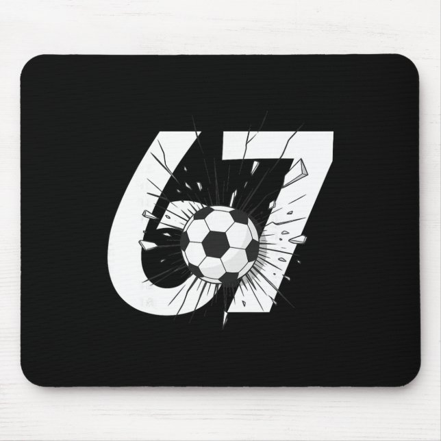 Mousepad 67 Futebol Six Seven 6 7 Meme 67 _3  (Frente)