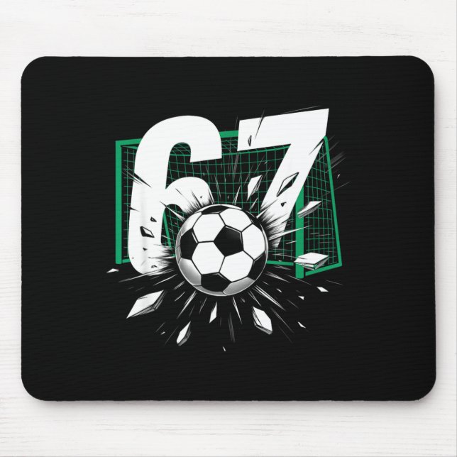 Mousepad 67 Futebol Six Seven 6 7 Meme 67 Para Meninos Home (Frente)