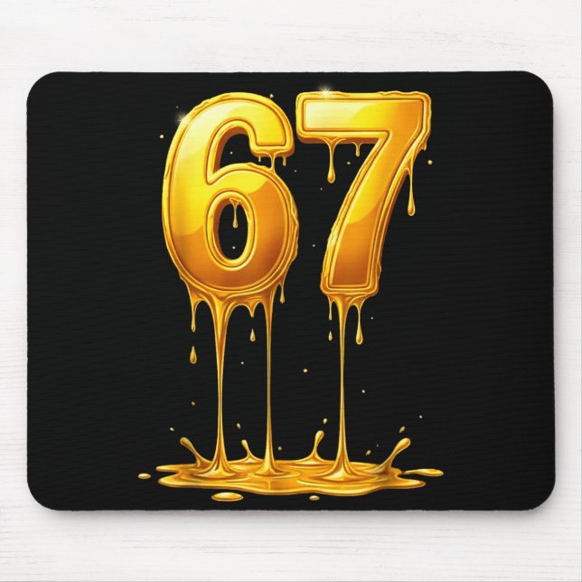 Mousepad 67 Gota de Ouro Divertido Seis Sete Meme Meninos C (Frente)