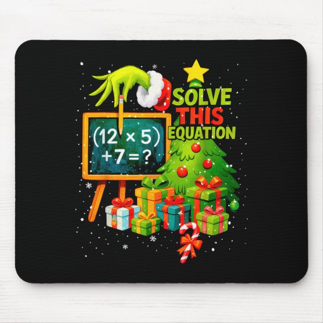 Mousepad 67 Green Teacher Christmas Six Seven Meme Brainrot (Frente)